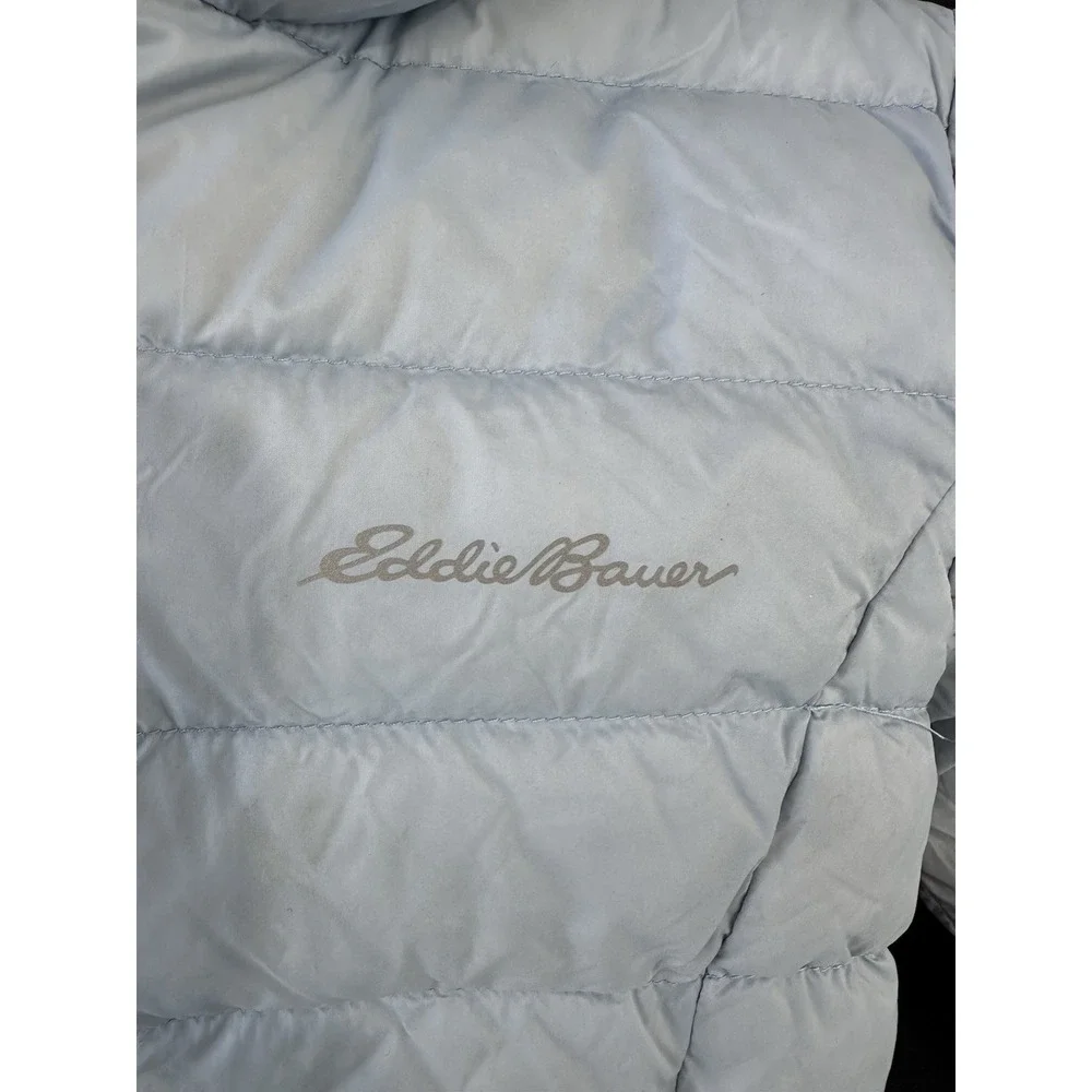 Eddie Bauer Kid's Down Jacket Hooded Blue Lightweight Sz XXS / 4